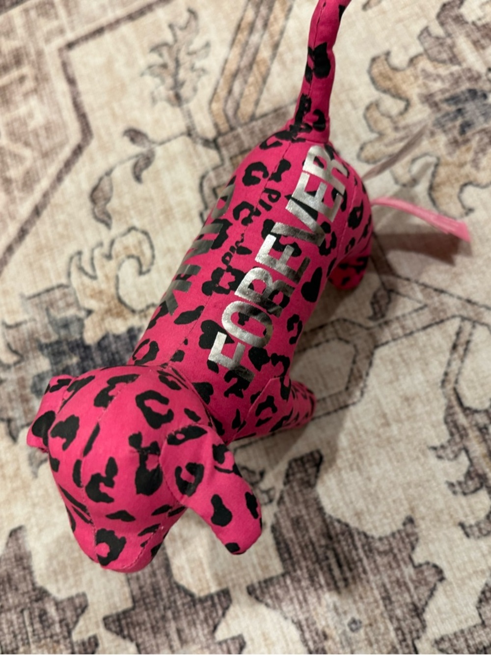 VS Victoria’s Secret pink leopard dog plush